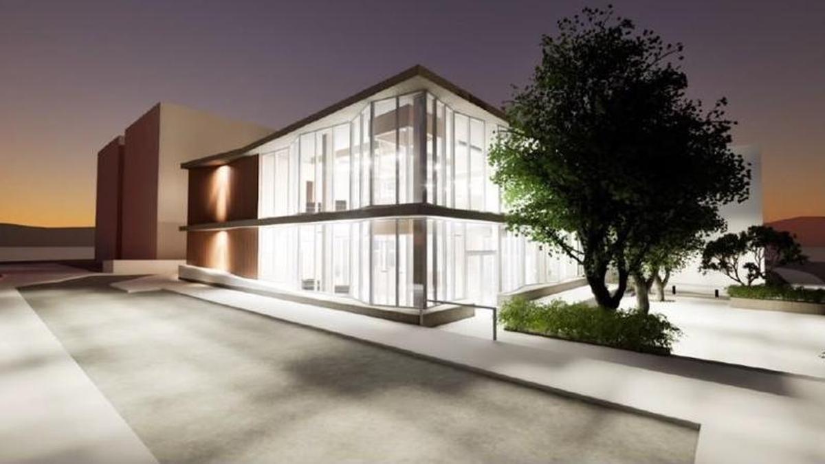 Imagen del proyecto de la futura biblioteca municipal del barrio de Palavea en A Coruña.
