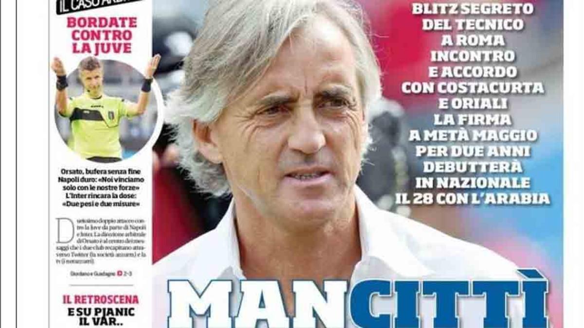 La portada del 'Corriere dello Sport'