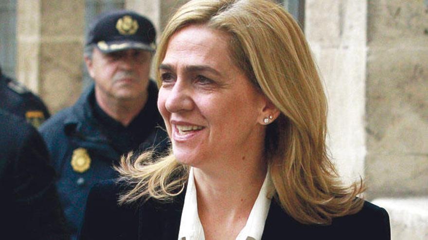 La infanta Cristina cuando declaró en Palma, el pasado febrero.