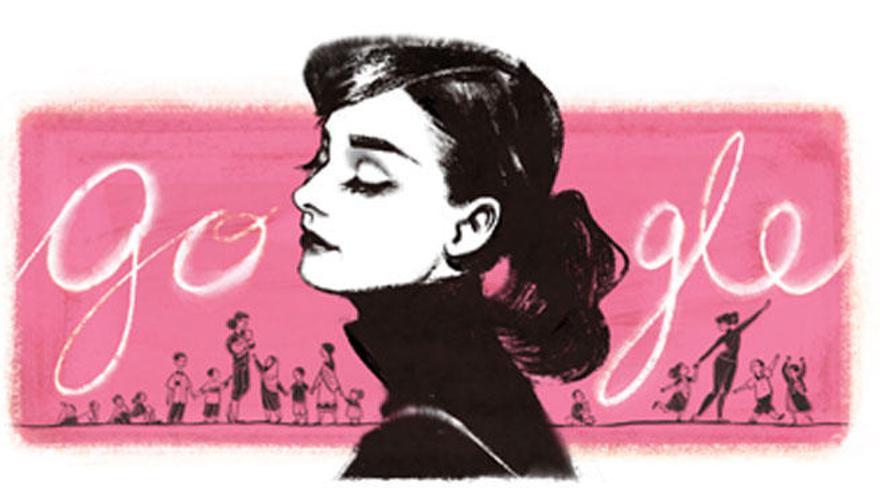 La elegancia de Audrey Hepburn ilumina el &#039;doodle&#039; de Google