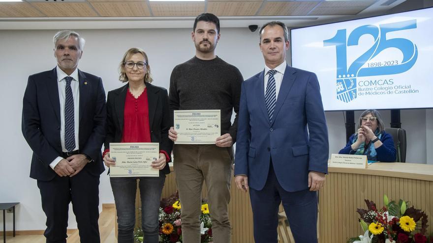 El Colegio de Médicos de Castellón premia a Mª Luisa Peris y Marc Peraire