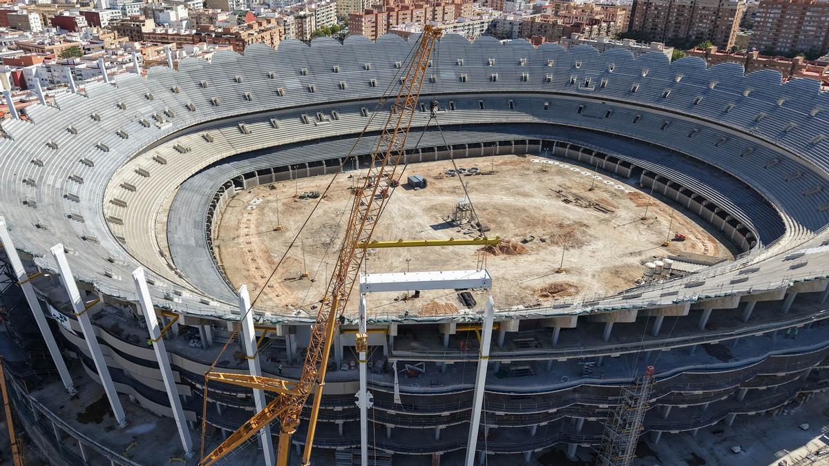 El Nou Mestalla, a vista de dron
