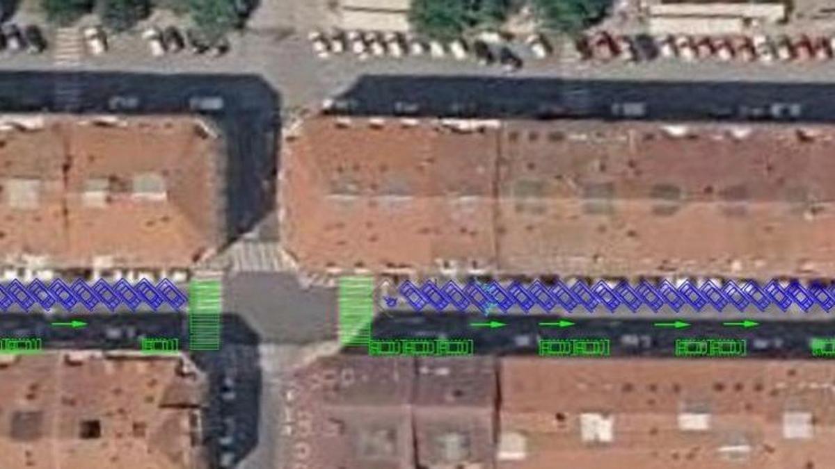 La reorganización del tráfico en la calle Pintor Xenaro Carrero permitirá crear una veintena de plazas de aparcamiento.