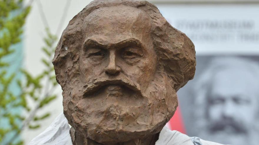 Una estatua de Marx en Alemania.