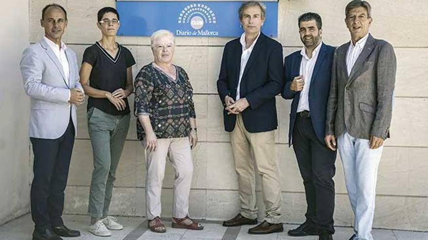 Sebastià Oliver, gerente de Diario de Mallorca; Virginia de las Heras, de Novartis; Dolors Pascual; Joan Escalas; Santiago Alfonso y Antoni Real.