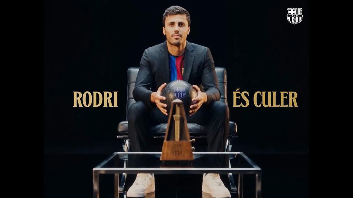 Rodri llegó ayer a Barcerlona para finalizar su fichaje con el Barça