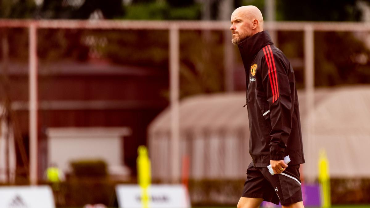 Erik ten Hag, durante un entrenamiento