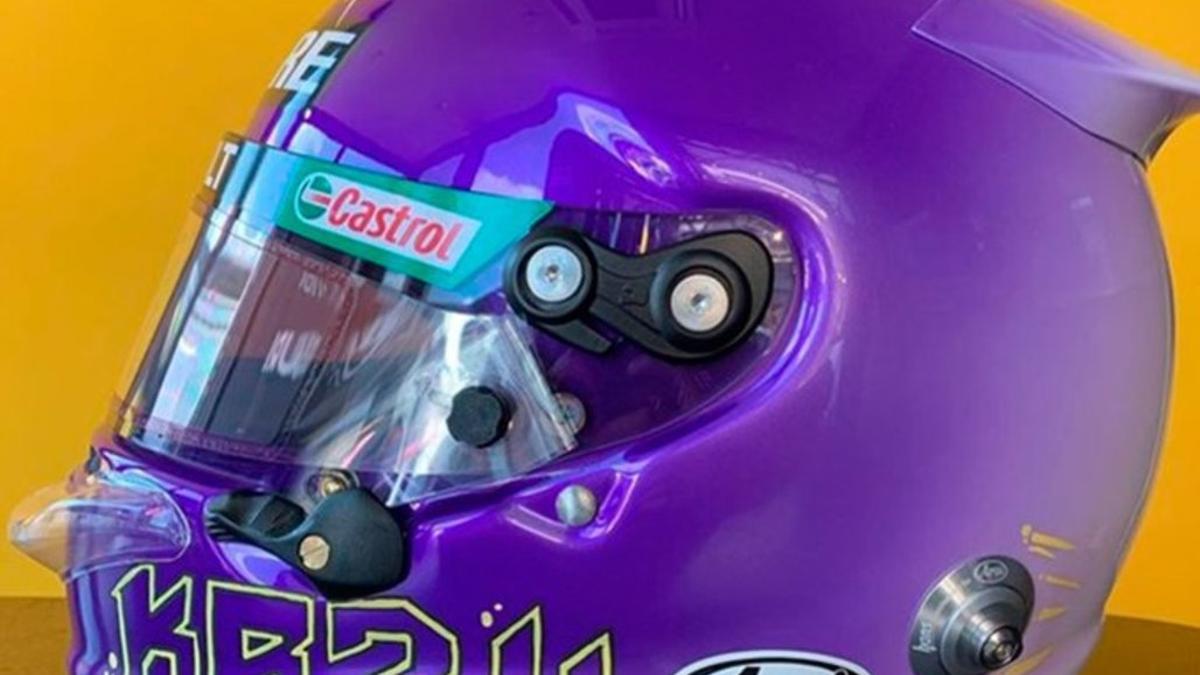 El casco de Ricciardo en homenaje a Kobe Bryant