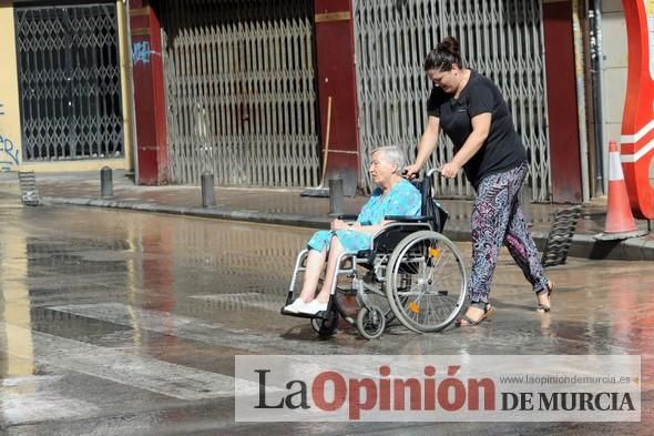 Inundación en el centro de Murcia