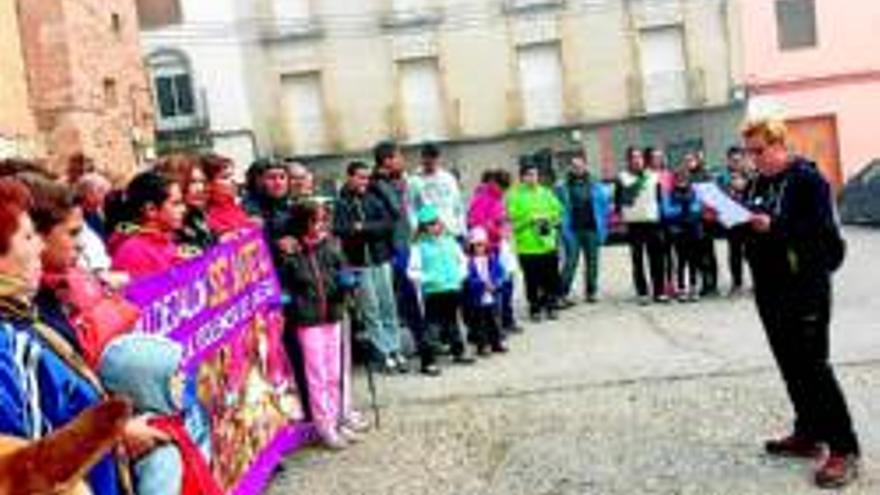 200 andarines marchan contra la violencia machista