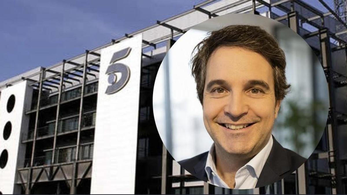 Raúl López Palomar, en la sede de Mediaset.