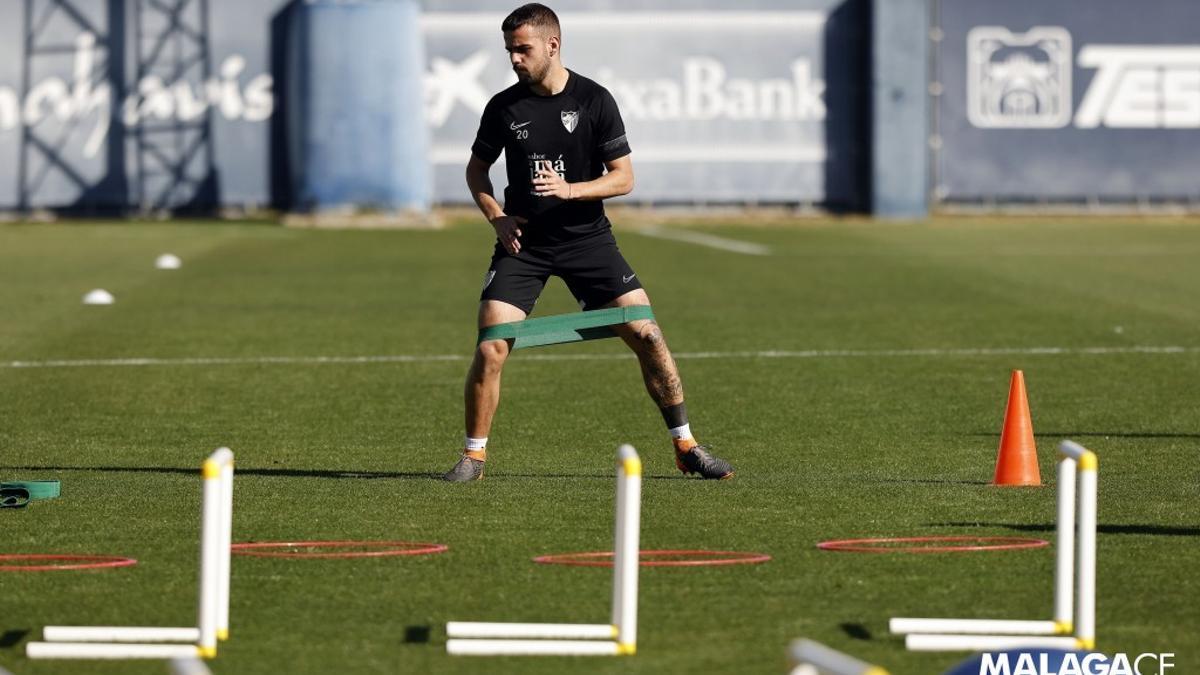 Isma Casas, durante un entrenamiento en Martiricos