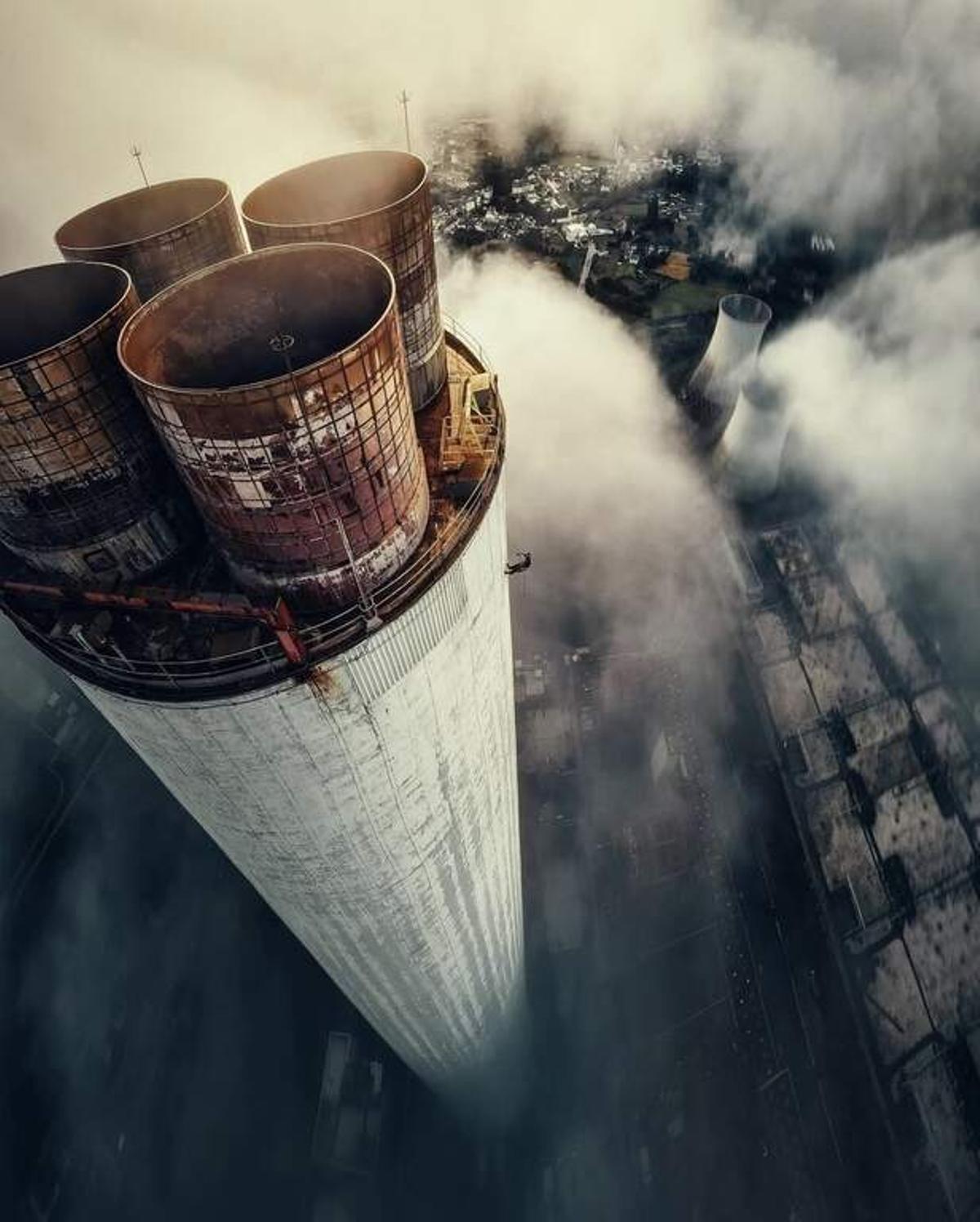 Vista desde lo alto de la chimenea.