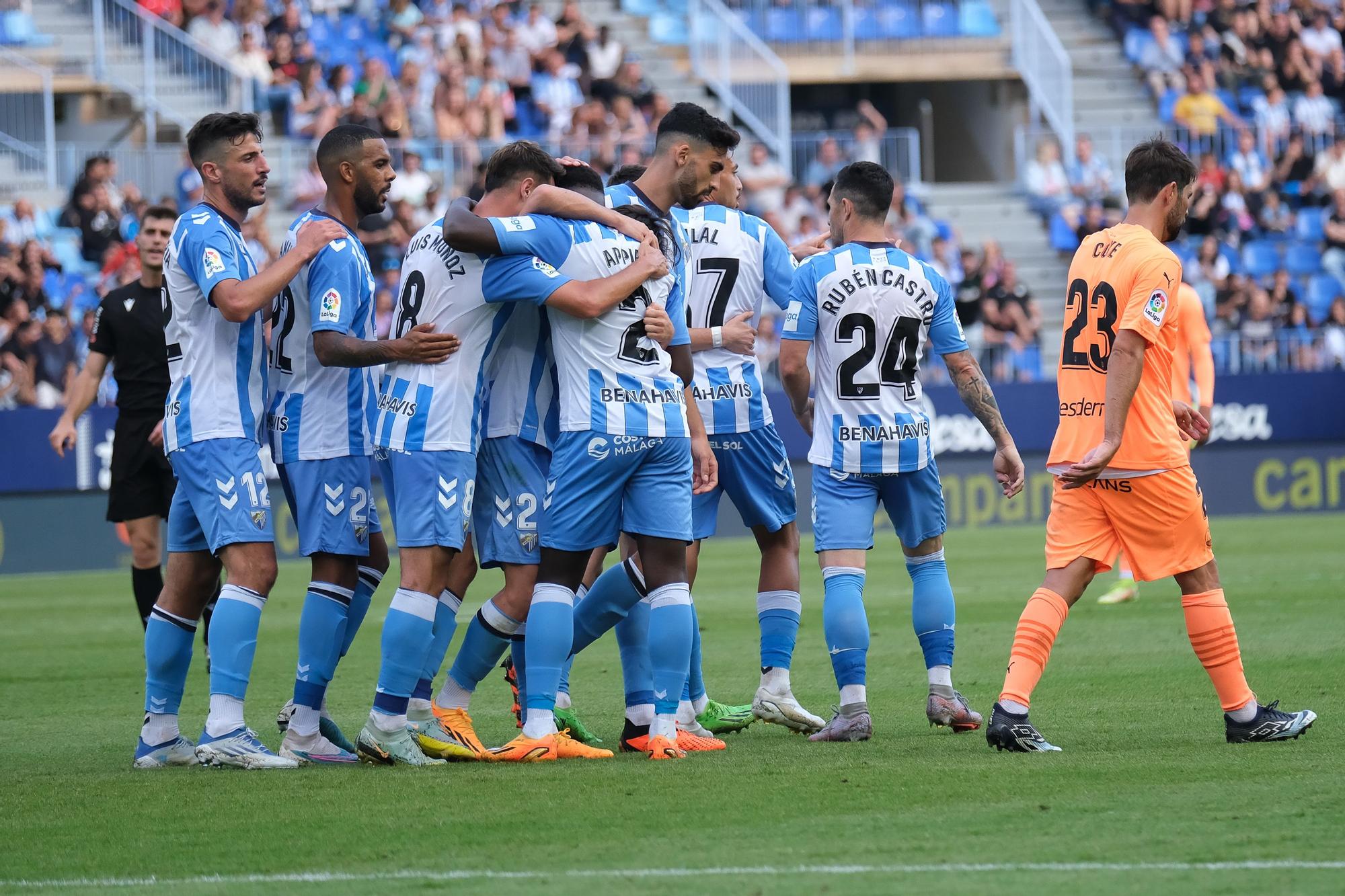 El Málaga CF - UD Ibiza, último partido de la Liga 22/23, en imágenes