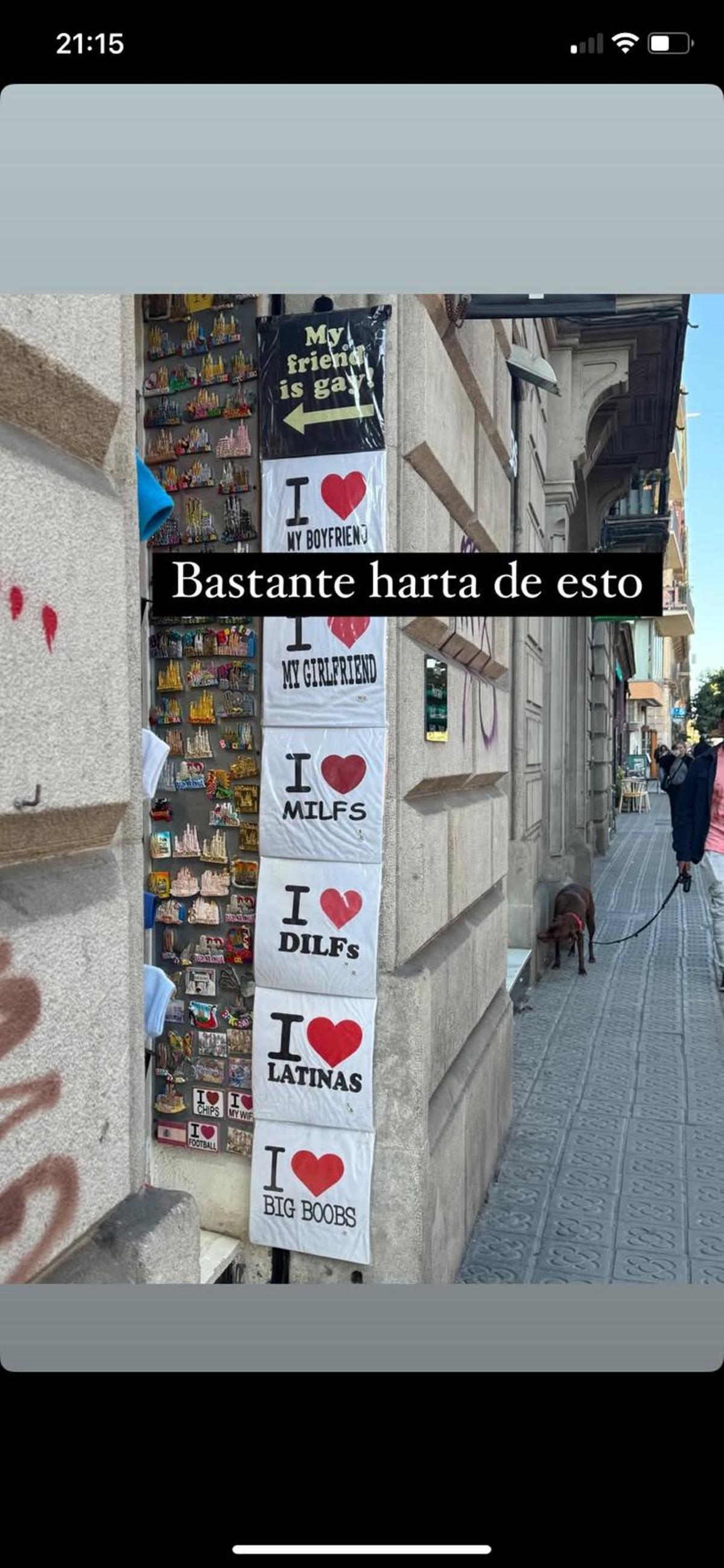 La denuncia social de la actriz Irene Montalván tras toparse con este tipo de camisetas.