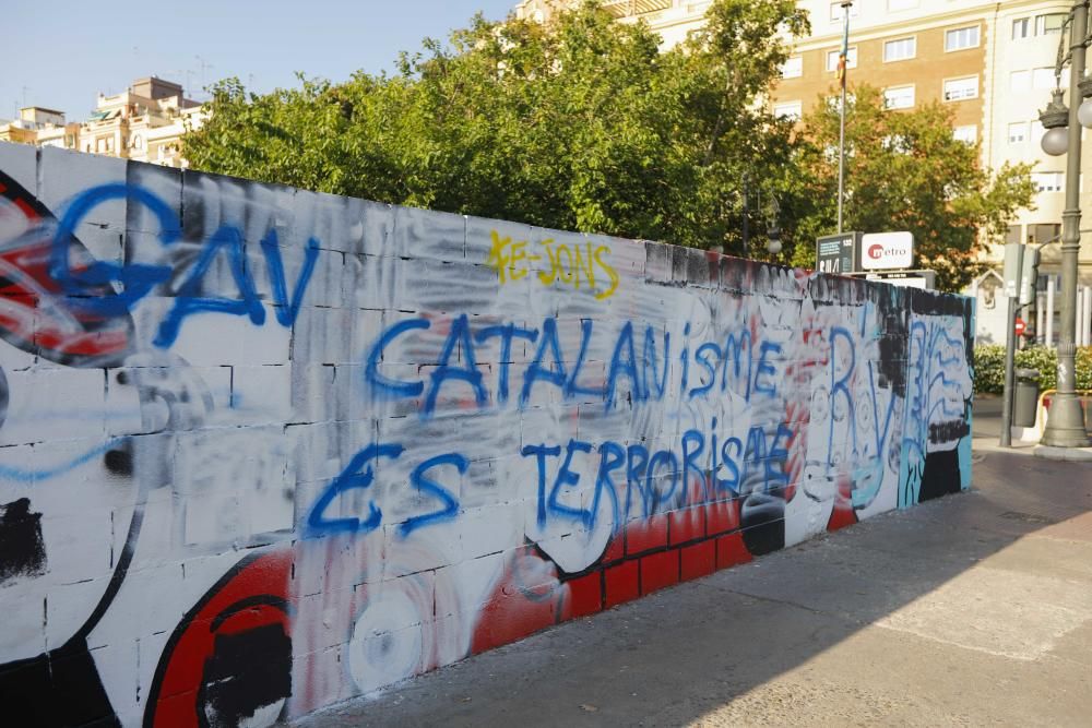 Borran el mural en favor de los condenados por los ataques de Alsasua