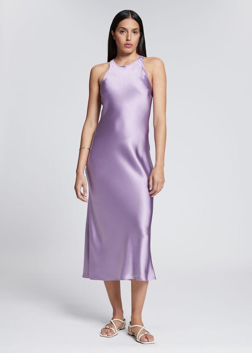 Vestido satinado sencillo de &Other Stories