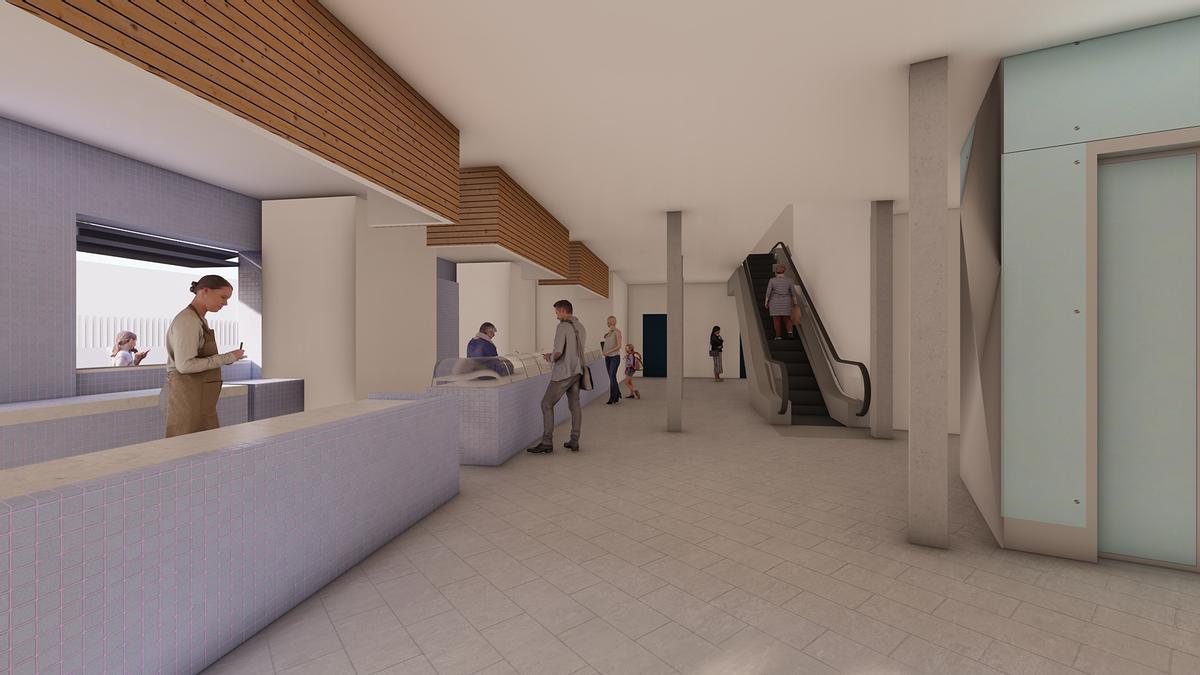 El diseño del nuevo espacio plantea una reorganización de los puestos comerciales.