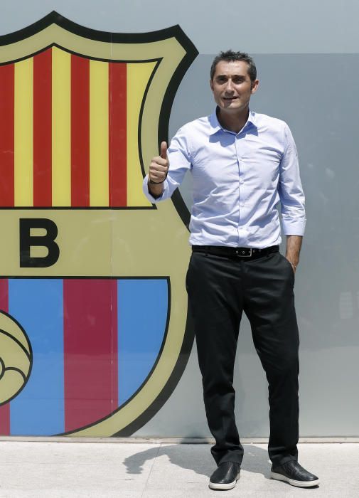 Valverde arriba a Barcelona