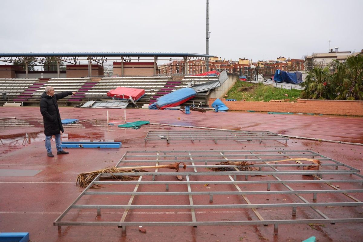 Daños en la pista de El Fontanar.