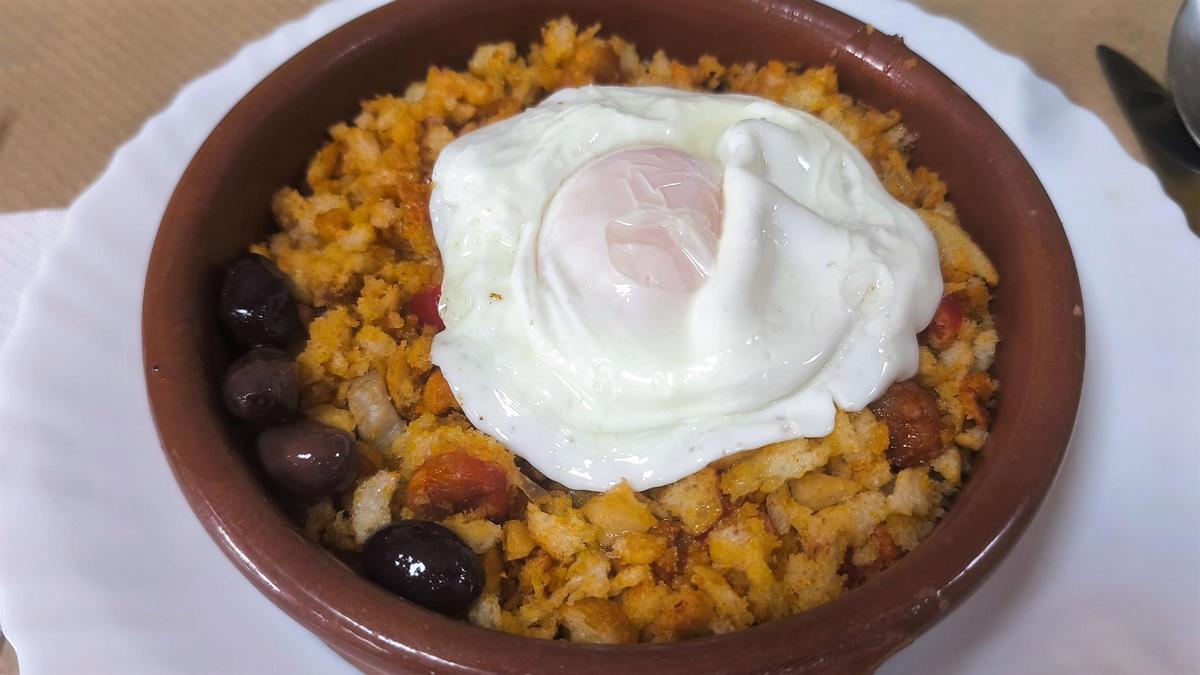 Las migas del restaurante Granja Ca l'Avi.