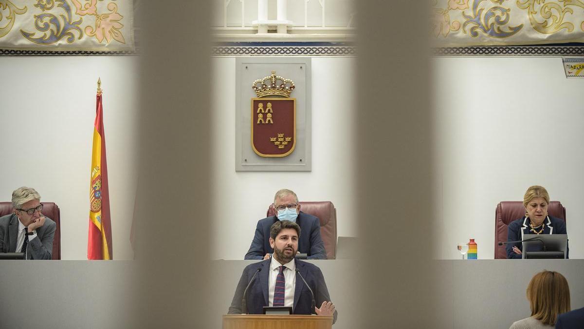 Fernando López Miras, durante el Debate sobre el Estado de la Región.