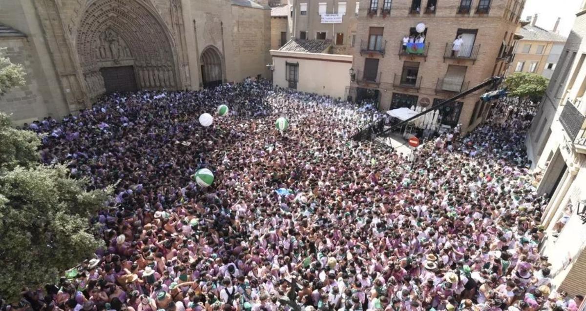 Chupinazo de las Fiestas de San Lorezno de Huesca, el año pasado.