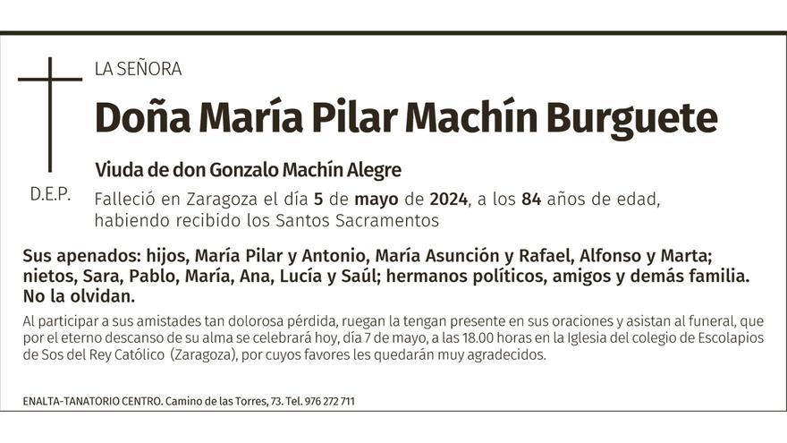 Doña María Pilar Machín Burguete