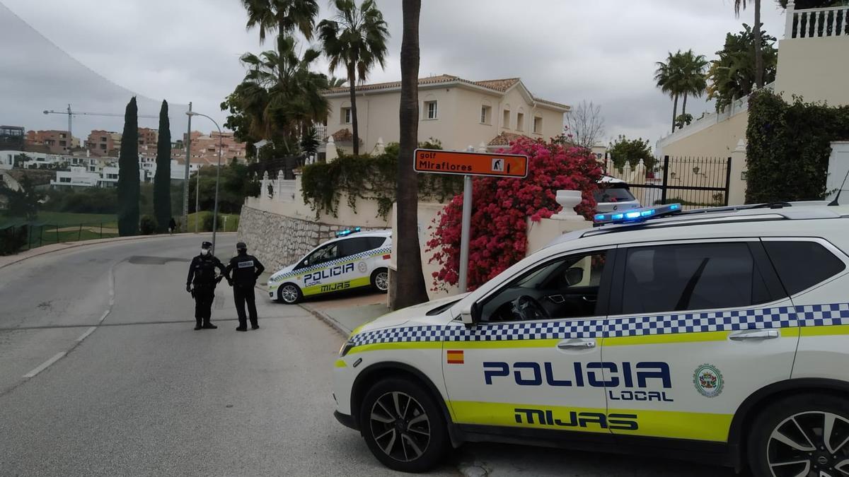 Vehículos de la Policía Local de Málaga.