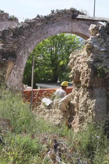 Obras de consolidación de los restos de la ermita de Sant Antoni de Xàtiva