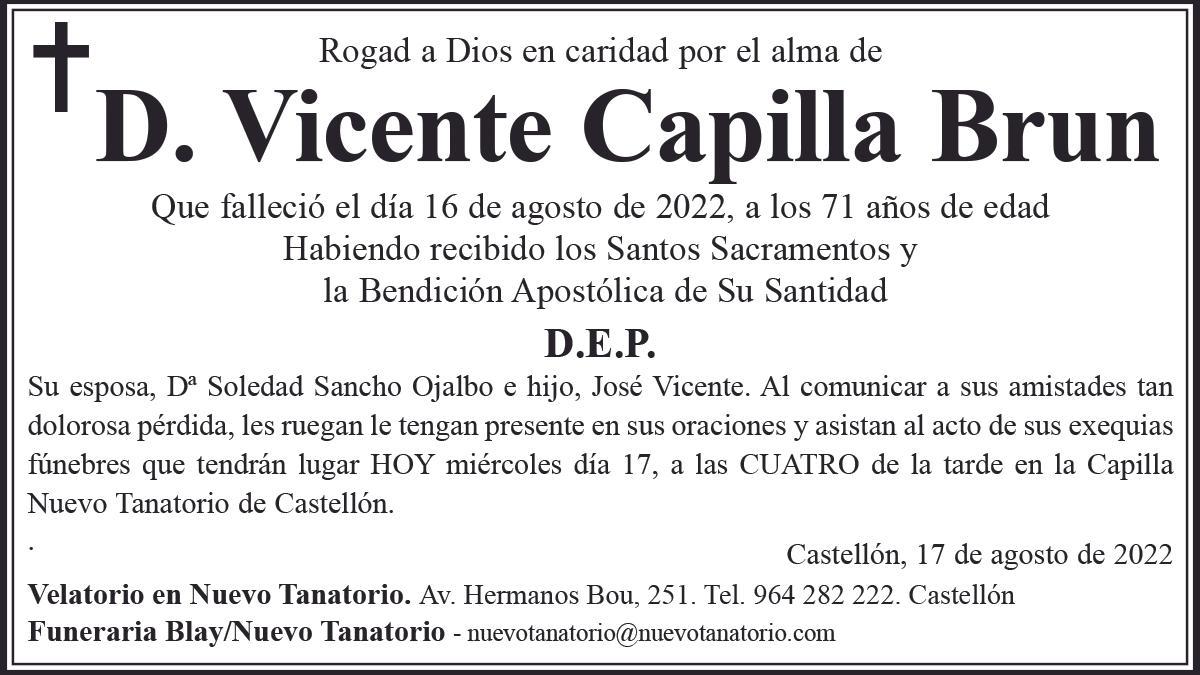 D. Vicente Capilla Brun