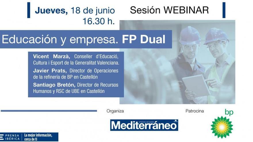 Sesión webinar sobre la FP Dual en Mediterráneo con el conseller Vicent Marzà