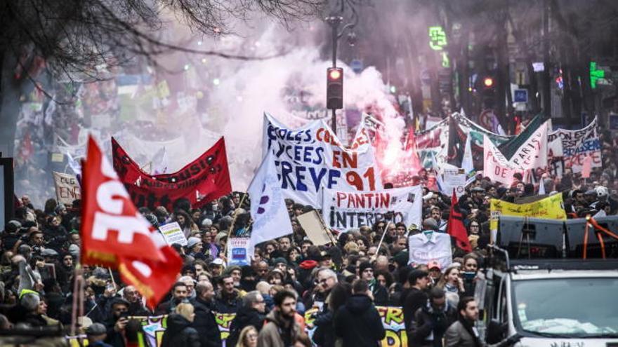 Protestas en Francia contra la reforma de la ley de pensiones