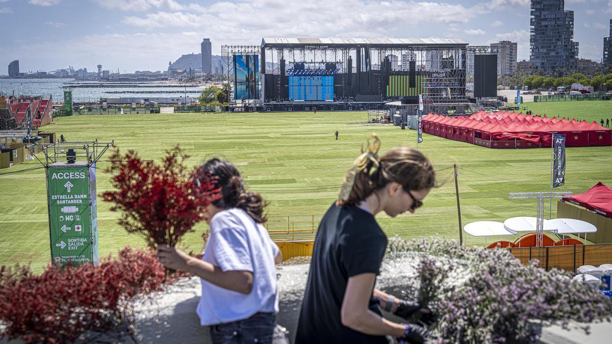 El Primavera Sound se prepara para empezar este miércoles en el Parc del Fòrum.