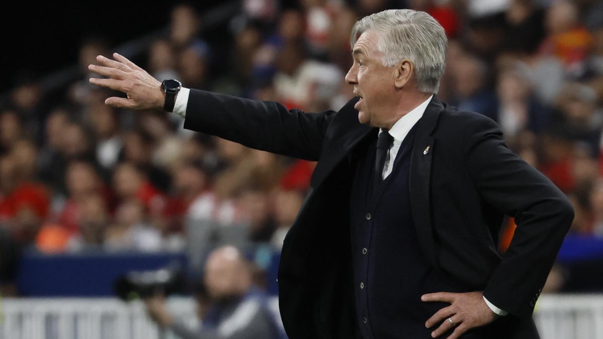 Carlos Ancelotti en la final de la Champions 2021/22