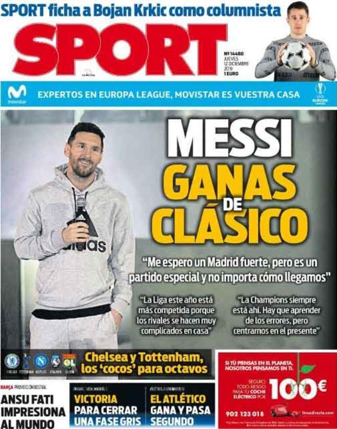 Las portadas del día en la prensa deportiva