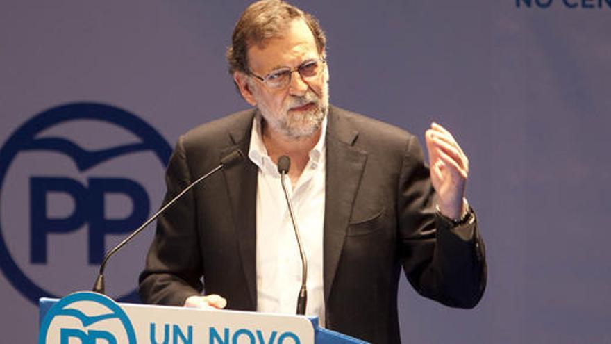 Mariano Rajoy, en el acto político en Pontevedra.