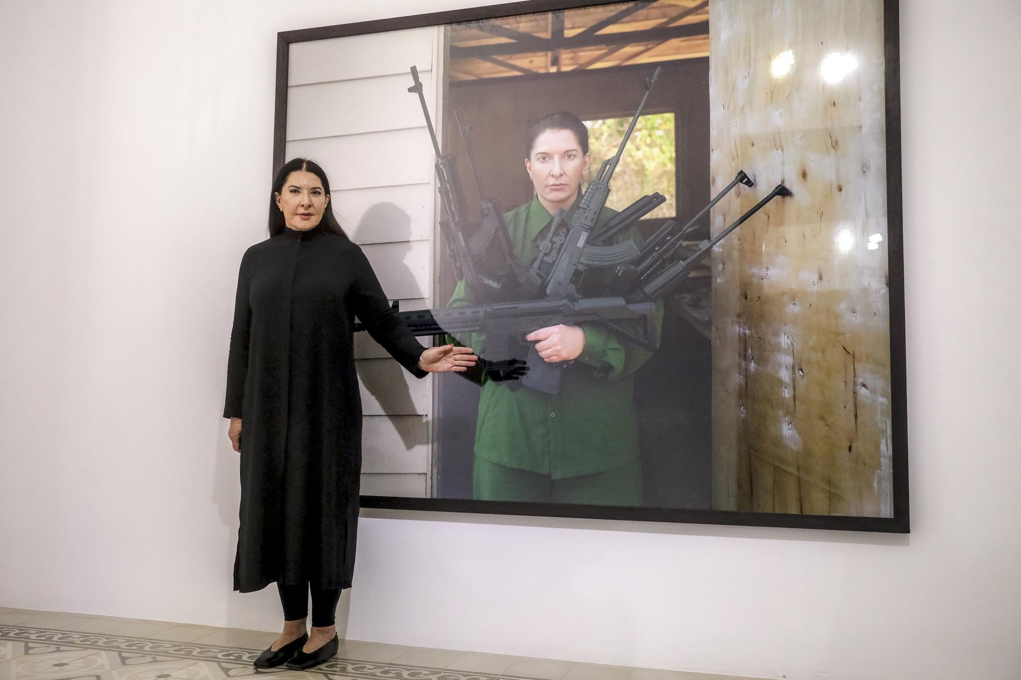 Marina Abramović in der Galerie Horrach Moya in Palma de Mallorca