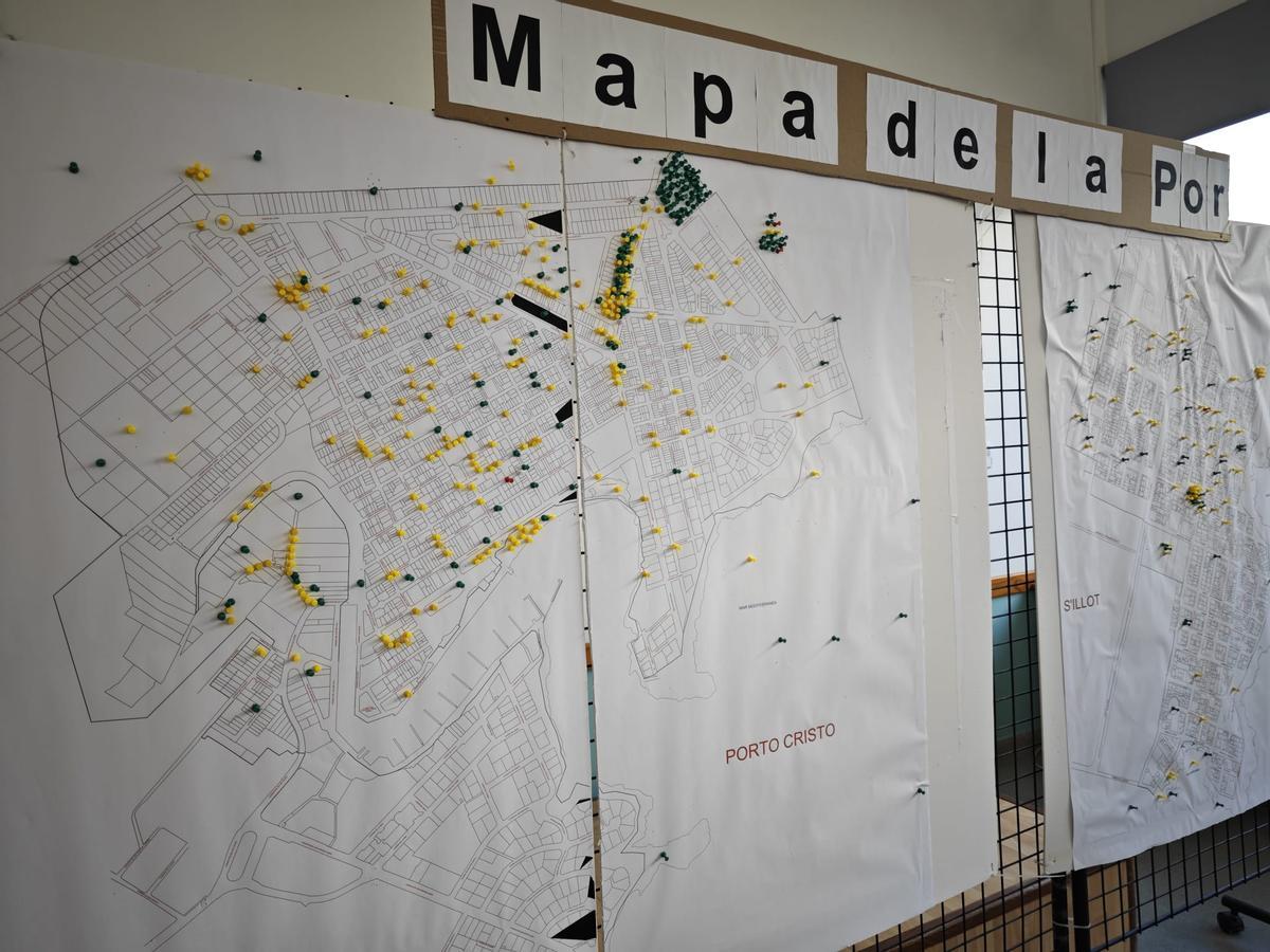 El alumnado del IES Porto Cristo plasma sus miedos en un mapa