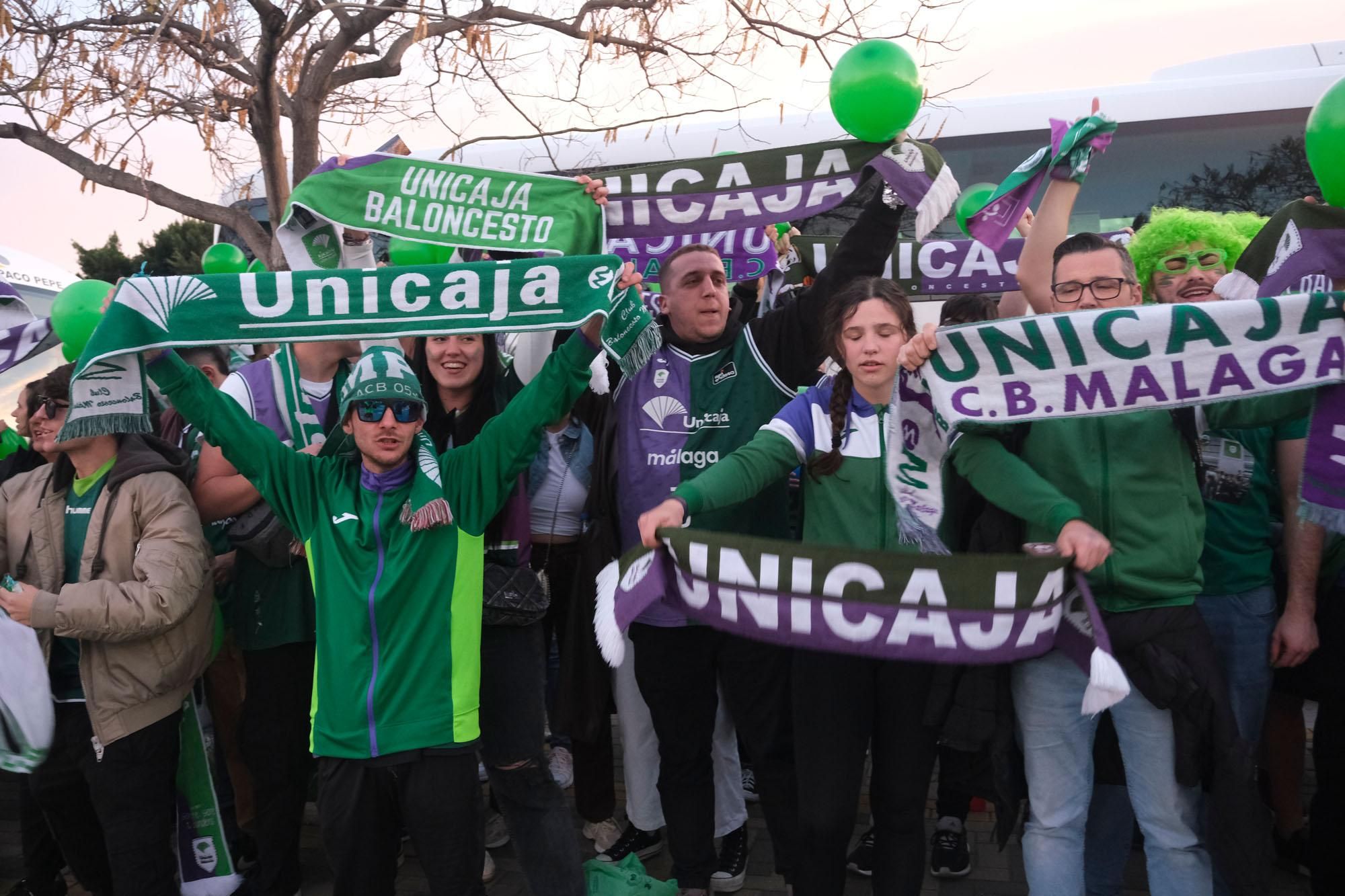 Recibimiento al Unicaja en la previa de los cuartos de final de la Copa del Rey 2024.