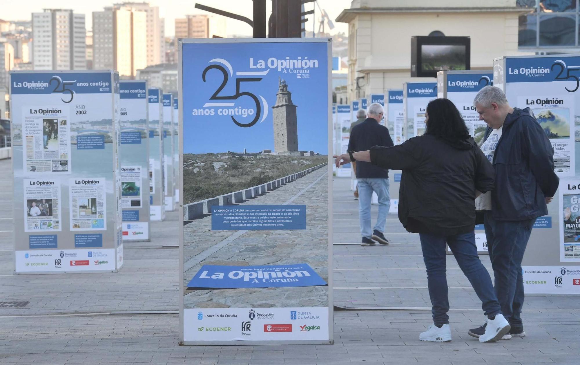 Portadas de los 25 años de LA OPINIÓN decoran la Marina
