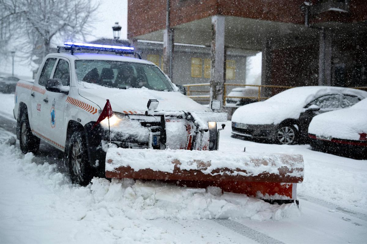 El temporal de nieve en la provincia de Ourense