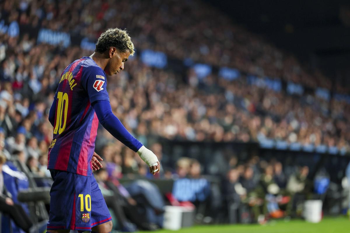 Lamine marcó en Balaídos pero también se desesperó por momentos