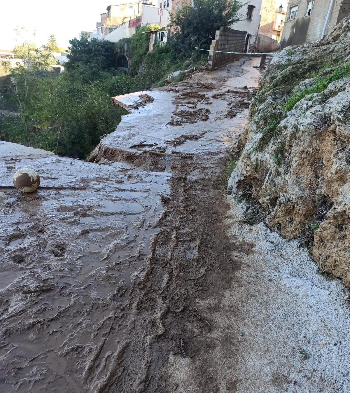Pasarela de acceso a la zona rural tras la dana