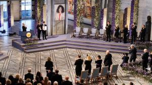 Archivo - Imagen de archivo de la ceremonia de concesión del Nobel de la Paz a la activista iraní Narges Mohammadi