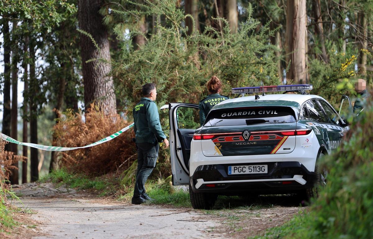 Agentes en el lugar del crimen, en noviembre de 2024