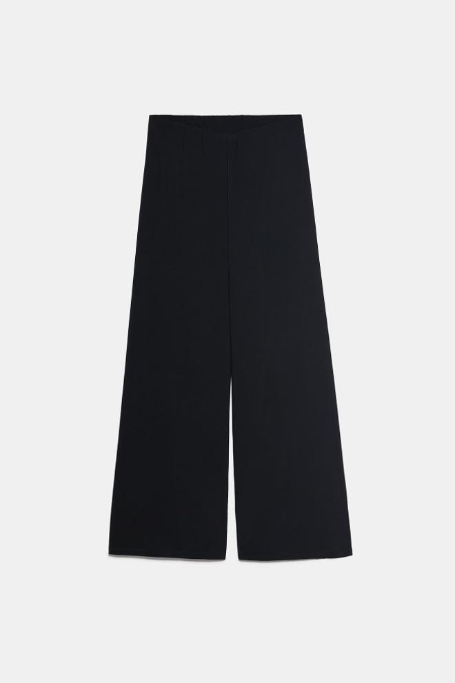 Pantalón fluido negro de Zara