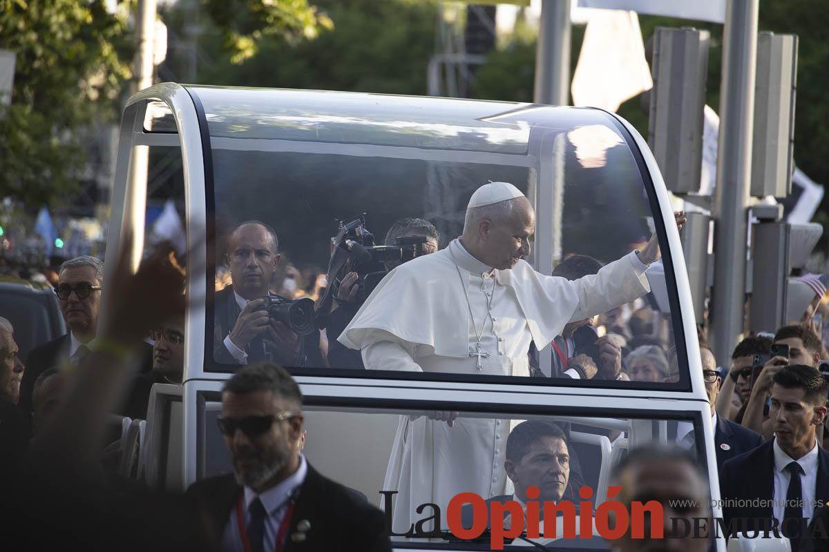 Murcianos presentes en la visita del Papa León XIV
