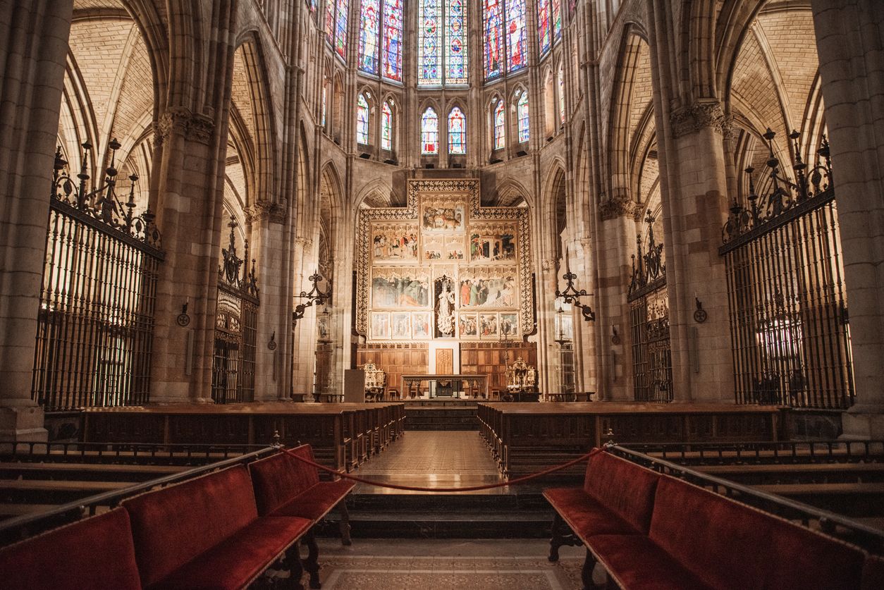 Vista interior de la Catedral de León.