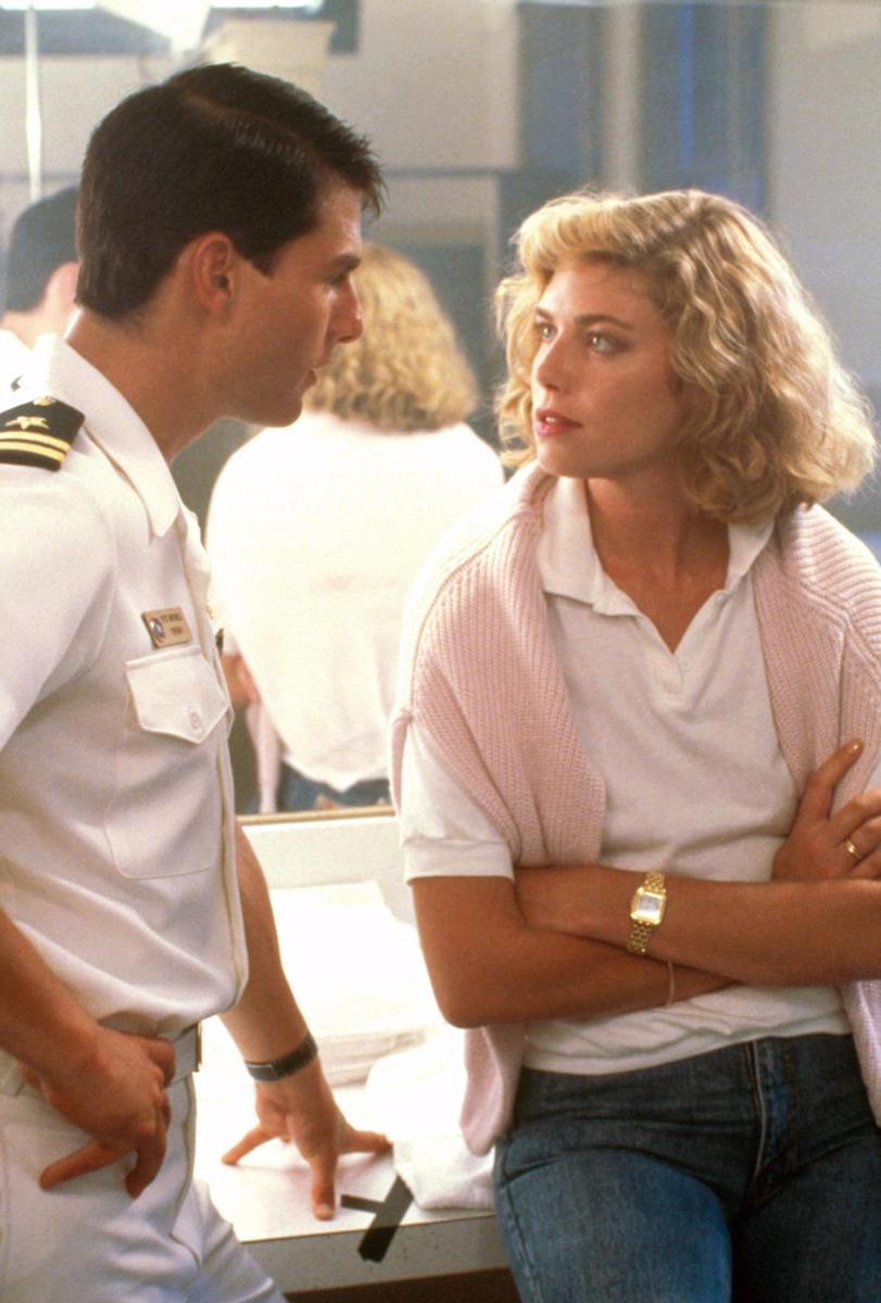 Kelly McGillis y Tom Cruise, en 'Top Gun'